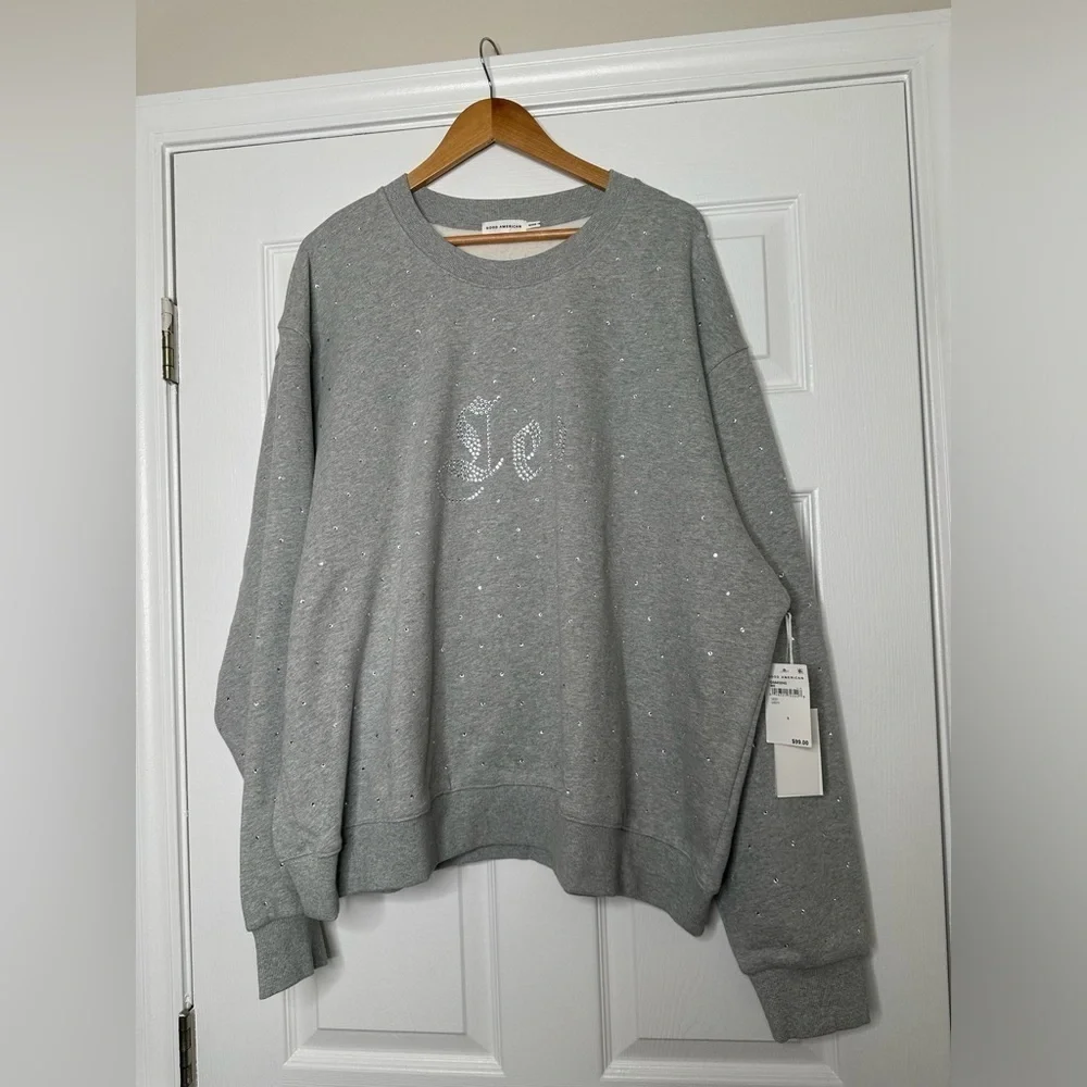 GOOD AMERICAN Zodiac Leo Boyfriend Crewneck Sweatshirt XXL(5)NWT - Picture 7 of 9